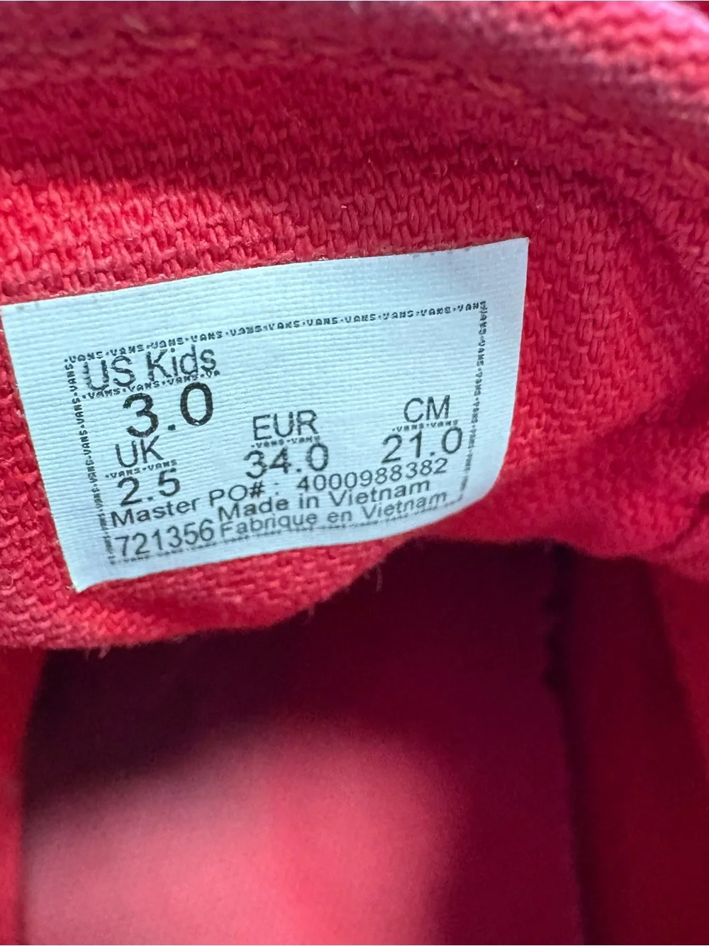 Vans good preowned